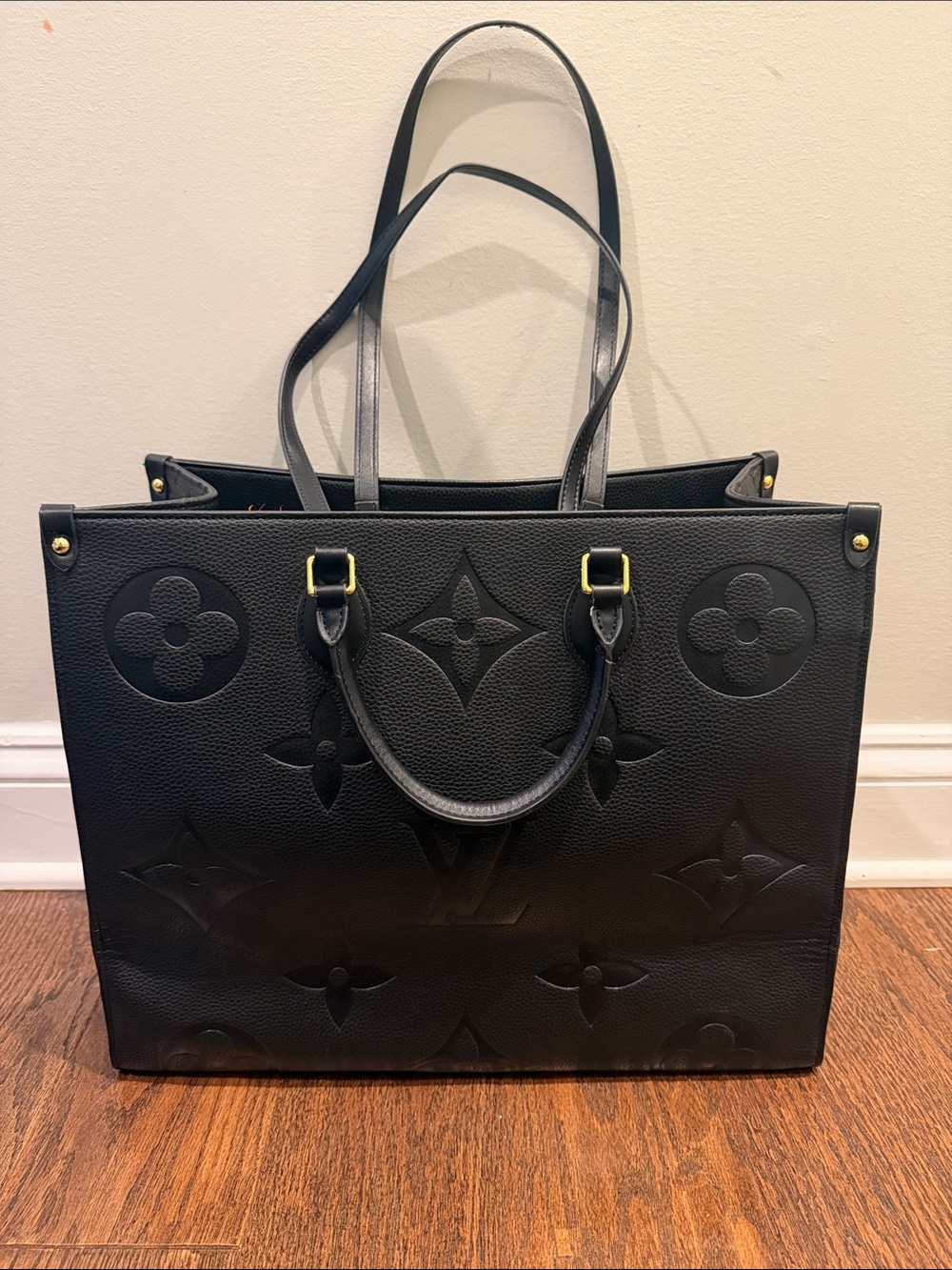 Black Embossed Tote Bag